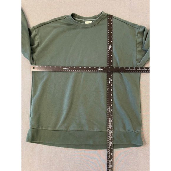 Women's Pilcro Sweatshirt bubble sleeves in green oversized S/M - Picture 5 of 10